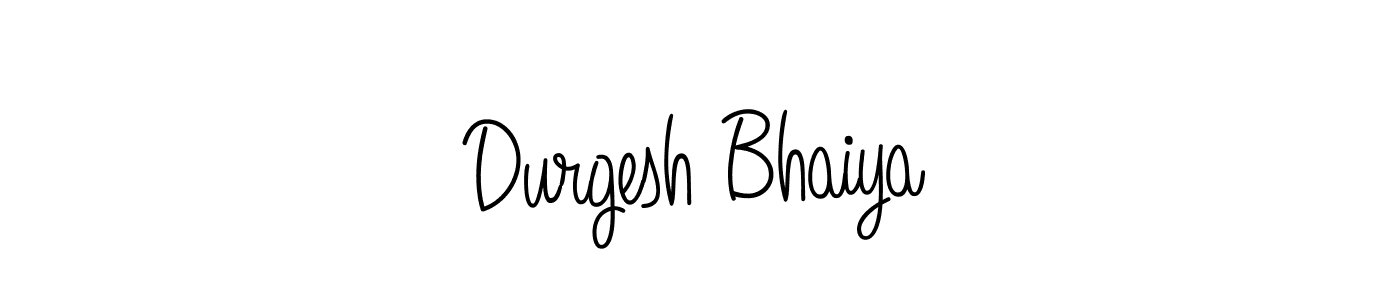 Use a signature maker to create a handwritten signature online. With this signature software, you can design (Angelique-Rose-font-FFP) your own signature for name Durgesh Bhaiya. Durgesh Bhaiya signature style 5 images and pictures png