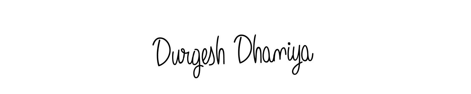 How to make Durgesh Dhaniya signature? Angelique-Rose-font-FFP is a professional autograph style. Create handwritten signature for Durgesh Dhaniya name. Durgesh Dhaniya signature style 5 images and pictures png