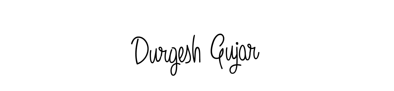 You should practise on your own different ways (Angelique-Rose-font-FFP) to write your name (Durgesh Gujar) in signature. don't let someone else do it for you. Durgesh Gujar signature style 5 images and pictures png