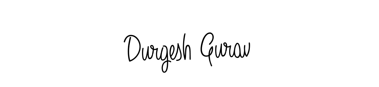 You should practise on your own different ways (Angelique-Rose-font-FFP) to write your name (Durgesh Gurav) in signature. don't let someone else do it for you. Durgesh Gurav signature style 5 images and pictures png