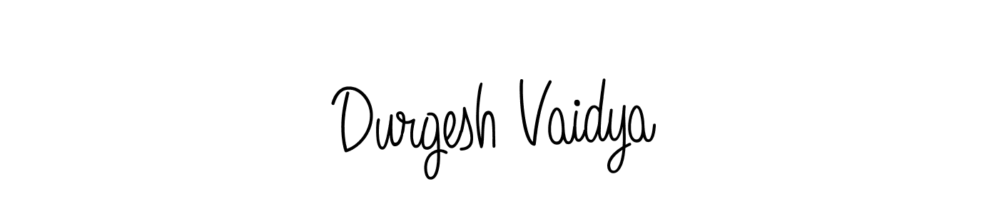How to make Durgesh Vaidya signature? Angelique-Rose-font-FFP is a professional autograph style. Create handwritten signature for Durgesh Vaidya name. Durgesh Vaidya signature style 5 images and pictures png