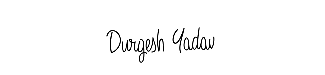 The best way (Angelique-Rose-font-FFP) to make a short signature is to pick only two or three words in your name. The name Durgesh Yadav include a total of six letters. For converting this name. Durgesh Yadav signature style 5 images and pictures png