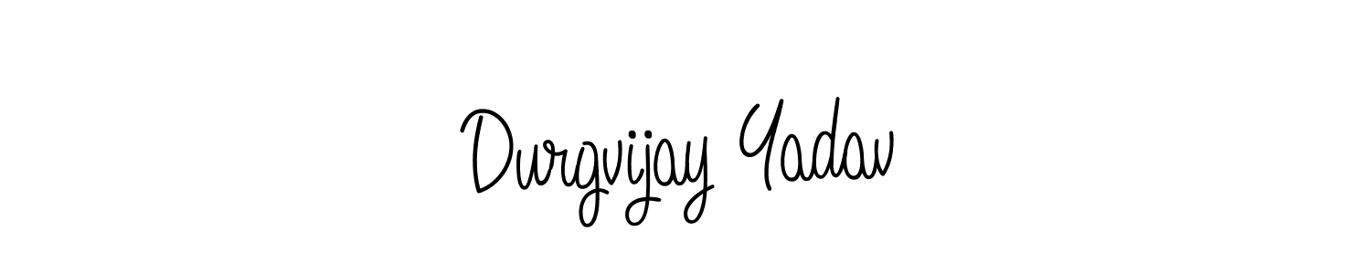 Make a beautiful signature design for name Durgvijay Yadav. With this signature (Angelique-Rose-font-FFP) style, you can create a handwritten signature for free. Durgvijay Yadav signature style 5 images and pictures png