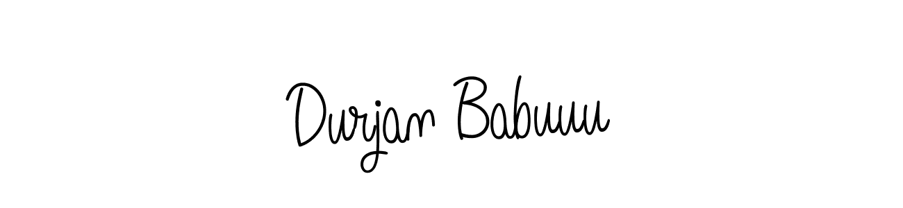 You should practise on your own different ways (Angelique-Rose-font-FFP) to write your name (Durjan Babuuu) in signature. don't let someone else do it for you. Durjan Babuuu signature style 5 images and pictures png