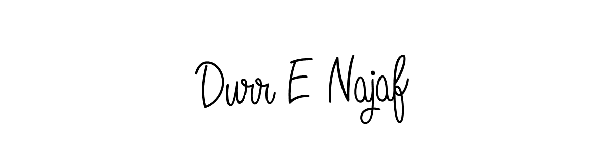 How to make Durr E Najaf name signature. Use Angelique-Rose-font-FFP style for creating short signs online. This is the latest handwritten sign. Durr E Najaf signature style 5 images and pictures png