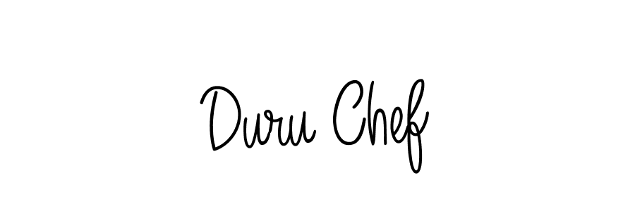 The best way (Angelique-Rose-font-FFP) to make a short signature is to pick only two or three words in your name. The name Duru Chef include a total of six letters. For converting this name. Duru Chef signature style 5 images and pictures png