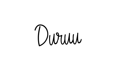 if you are searching for the best signature style for your name Duruu. so please give up your signature search. here we have designed multiple signature styles  using Angelique-Rose-font-FFP. Duruu signature style 5 images and pictures png