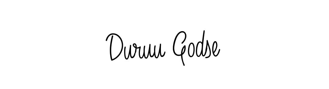 Design your own signature with our free online signature maker. With this signature software, you can create a handwritten (Angelique-Rose-font-FFP) signature for name Duruu Godse. Duruu Godse signature style 5 images and pictures png