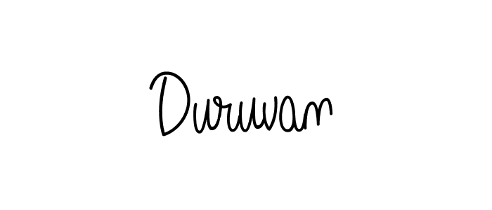 How to make Duruvan name signature. Use Angelique-Rose-font-FFP style for creating short signs online. This is the latest handwritten sign. Duruvan signature style 5 images and pictures png