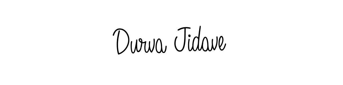 How to Draw Durva Jidave signature style? Angelique-Rose-font-FFP is a latest design signature styles for name Durva Jidave. Durva Jidave signature style 5 images and pictures png