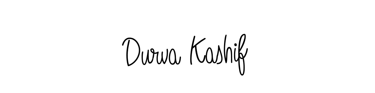 The best way (Angelique-Rose-font-FFP) to make a short signature is to pick only two or three words in your name. The name Durva Kashif include a total of six letters. For converting this name. Durva Kashif signature style 5 images and pictures png