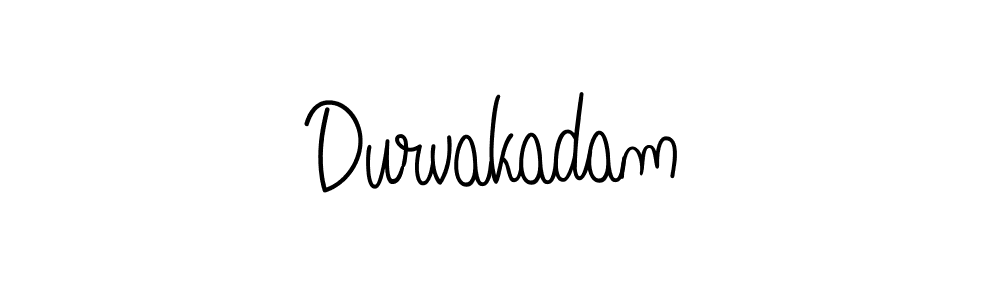 Durvakadam stylish signature style. Best Handwritten Sign (Angelique-Rose-font-FFP) for my name. Handwritten Signature Collection Ideas for my name Durvakadam. Durvakadam signature style 5 images and pictures png