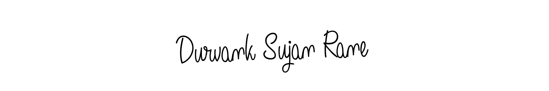 How to make Durvank Sujan Rane name signature. Use Angelique-Rose-font-FFP style for creating short signs online. This is the latest handwritten sign. Durvank Sujan Rane signature style 5 images and pictures png