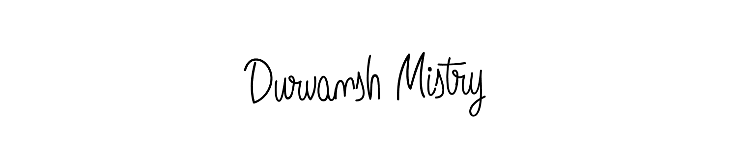 Make a beautiful signature design for name Durvansh Mistry. With this signature (Angelique-Rose-font-FFP) style, you can create a handwritten signature for free. Durvansh Mistry signature style 5 images and pictures png