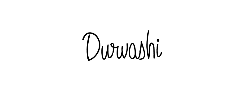 You should practise on your own different ways (Angelique-Rose-font-FFP) to write your name (Durvashi) in signature. don't let someone else do it for you. Durvashi signature style 5 images and pictures png