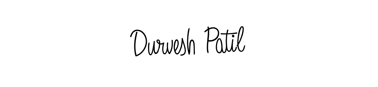 How to make Durvesh Patil name signature. Use Angelique-Rose-font-FFP style for creating short signs online. This is the latest handwritten sign. Durvesh Patil signature style 5 images and pictures png