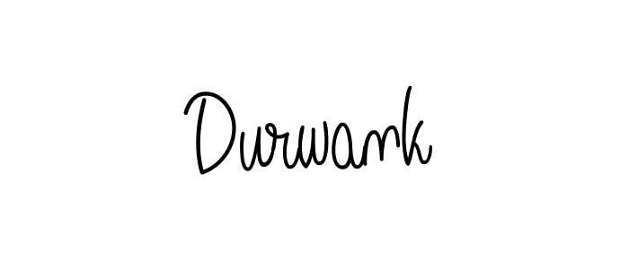 How to make Durwank name signature. Use Angelique-Rose-font-FFP style for creating short signs online. This is the latest handwritten sign. Durwank signature style 5 images and pictures png