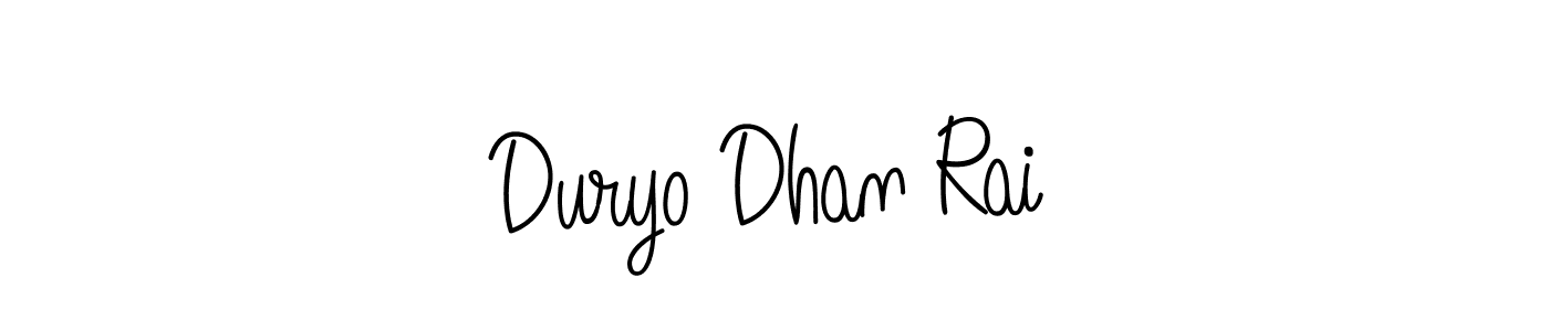 How to make Duryo Dhan Rai signature? Angelique-Rose-font-FFP is a professional autograph style. Create handwritten signature for Duryo Dhan Rai name. Duryo Dhan Rai signature style 5 images and pictures png