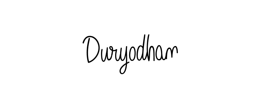 Make a beautiful signature design for name Duryodhan. With this signature (Angelique-Rose-font-FFP) style, you can create a handwritten signature for free. Duryodhan signature style 5 images and pictures png