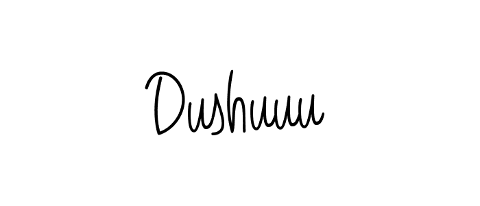 Make a beautiful signature design for name Dushuuu. With this signature (Angelique-Rose-font-FFP) style, you can create a handwritten signature for free. Dushuuu signature style 5 images and pictures png