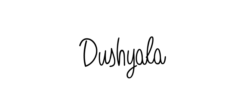 You should practise on your own different ways (Angelique-Rose-font-FFP) to write your name (Dushyala) in signature. don't let someone else do it for you. Dushyala signature style 5 images and pictures png