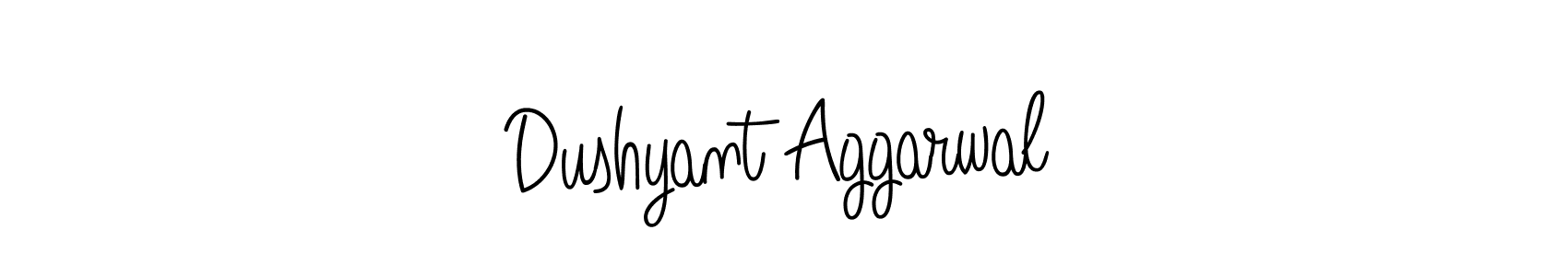 Make a beautiful signature design for name Dushyant Aggarwal. With this signature (Angelique-Rose-font-FFP) style, you can create a handwritten signature for free. Dushyant Aggarwal signature style 5 images and pictures png