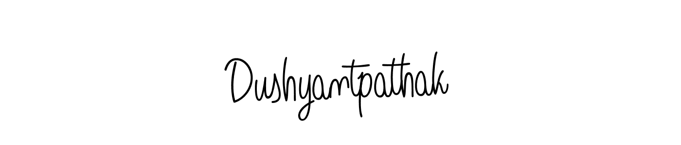 Design your own signature with our free online signature maker. With this signature software, you can create a handwritten (Angelique-Rose-font-FFP) signature for name Dushyantpathak. Dushyantpathak signature style 5 images and pictures png