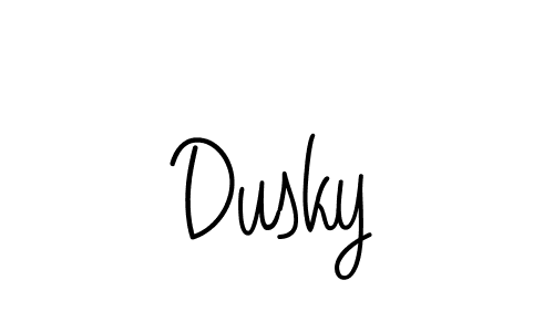 How to make Dusky name signature. Use Angelique-Rose-font-FFP style for creating short signs online. This is the latest handwritten sign. Dusky signature style 5 images and pictures png