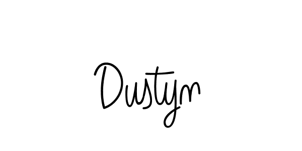 Make a beautiful signature design for name Dustyn. With this signature (Angelique-Rose-font-FFP) style, you can create a handwritten signature for free. Dustyn signature style 5 images and pictures png