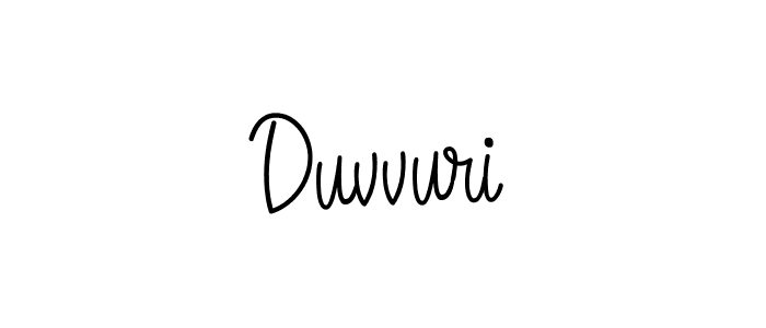 Use a signature maker to create a handwritten signature online. With this signature software, you can design (Angelique-Rose-font-FFP) your own signature for name Duvvuri. Duvvuri signature style 5 images and pictures png