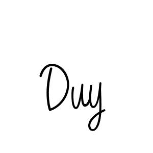 How to make Duy name signature. Use Angelique-Rose-font-FFP style for creating short signs online. This is the latest handwritten sign. Duy signature style 5 images and pictures png
