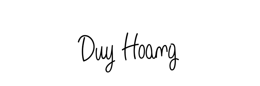 Make a beautiful signature design for name Duy Hoang. With this signature (Angelique-Rose-font-FFP) style, you can create a handwritten signature for free. Duy Hoang signature style 5 images and pictures png