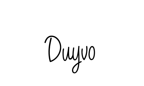 Design your own signature with our free online signature maker. With this signature software, you can create a handwritten (Angelique-Rose-font-FFP) signature for name Duyvo. Duyvo signature style 5 images and pictures png