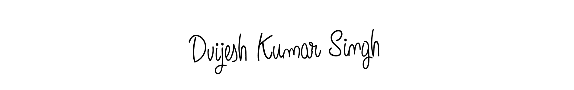 Also we have Dvijesh Kumar Singh name is the best signature style. Create professional handwritten signature collection using Angelique-Rose-font-FFP autograph style. Dvijesh Kumar Singh signature style 5 images and pictures png
