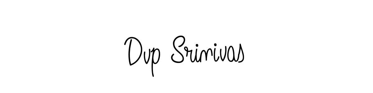 Use a signature maker to create a handwritten signature online. With this signature software, you can design (Angelique-Rose-font-FFP) your own signature for name Dvp Srinivas. Dvp Srinivas signature style 5 images and pictures png