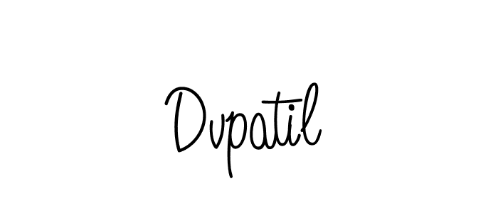 Make a beautiful signature design for name Dvpatil. With this signature (Angelique-Rose-font-FFP) style, you can create a handwritten signature for free. Dvpatil signature style 5 images and pictures png