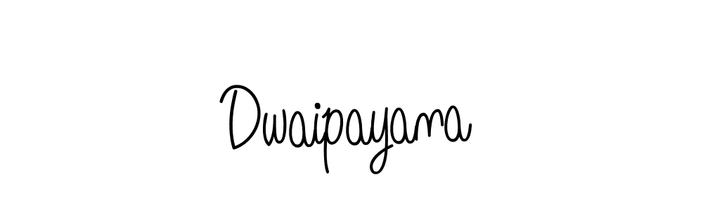 Create a beautiful signature design for name Dwaipayana. With this signature (Angelique-Rose-font-FFP) fonts, you can make a handwritten signature for free. Dwaipayana signature style 5 images and pictures png