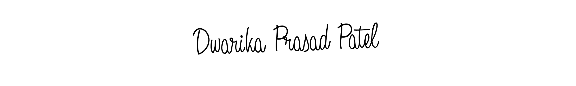 How to make Dwarika Prasad Patel name signature. Use Angelique-Rose-font-FFP style for creating short signs online. This is the latest handwritten sign. Dwarika Prasad Patel signature style 5 images and pictures png