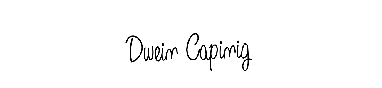 The best way (Angelique-Rose-font-FFP) to make a short signature is to pick only two or three words in your name. The name Dwein Capinig include a total of six letters. For converting this name. Dwein Capinig signature style 5 images and pictures png