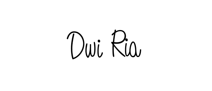 How to make Dwi Ria name signature. Use Angelique-Rose-font-FFP style for creating short signs online. This is the latest handwritten sign. Dwi Ria signature style 5 images and pictures png
