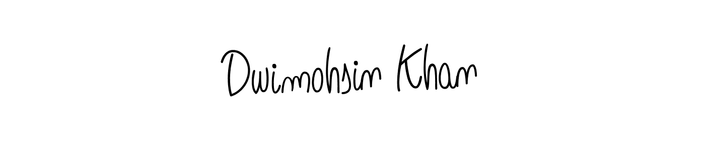 The best way (Angelique-Rose-font-FFP) to make a short signature is to pick only two or three words in your name. The name Dwimohsin Khan include a total of six letters. For converting this name. Dwimohsin Khan signature style 5 images and pictures png