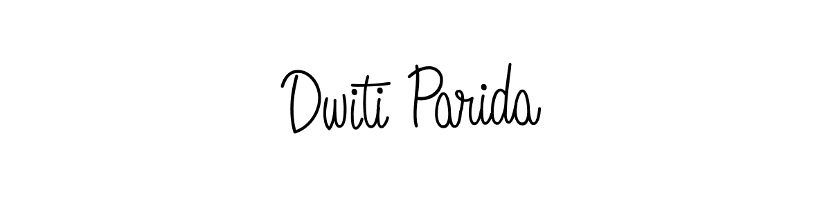 How to Draw Dwiti Parida signature style? Angelique-Rose-font-FFP is a latest design signature styles for name Dwiti Parida. Dwiti Parida signature style 5 images and pictures png