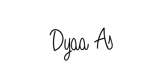 Make a beautiful signature design for name Dyaa As. With this signature (Angelique-Rose-font-FFP) style, you can create a handwritten signature for free. Dyaa As signature style 5 images and pictures png