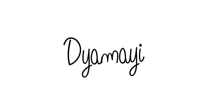 How to Draw Dyamayi signature style? Angelique-Rose-font-FFP is a latest design signature styles for name Dyamayi. Dyamayi signature style 5 images and pictures png