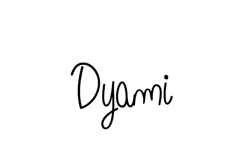 Dyami stylish signature style. Best Handwritten Sign (Angelique-Rose-font-FFP) for my name. Handwritten Signature Collection Ideas for my name Dyami. Dyami signature style 5 images and pictures png