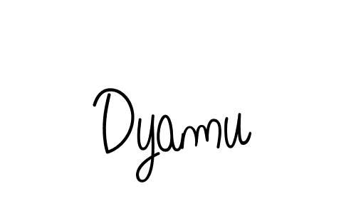 How to make Dyamu name signature. Use Angelique-Rose-font-FFP style for creating short signs online. This is the latest handwritten sign. Dyamu signature style 5 images and pictures png