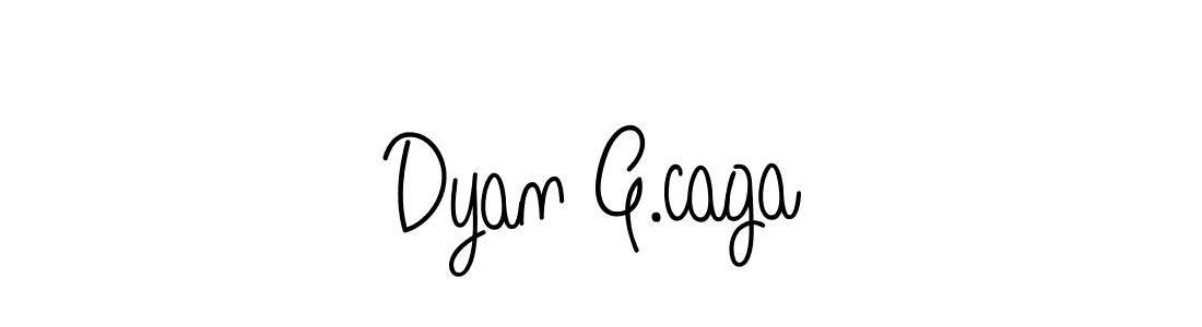 The best way (Angelique-Rose-font-FFP) to make a short signature is to pick only two or three words in your name. The name Dyan G.caga include a total of six letters. For converting this name. Dyan G.caga signature style 5 images and pictures png