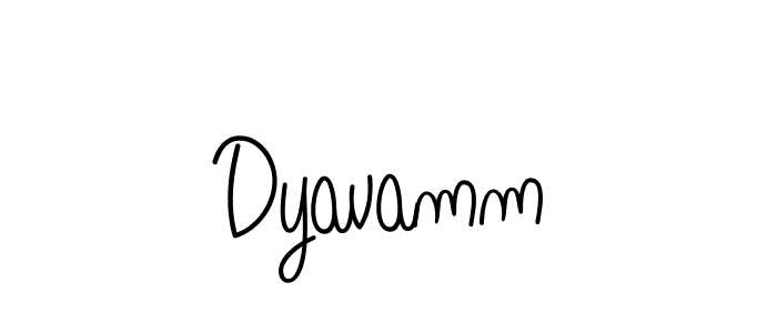Create a beautiful signature design for name Dyavamm. With this signature (Angelique-Rose-font-FFP) fonts, you can make a handwritten signature for free. Dyavamm signature style 5 images and pictures png