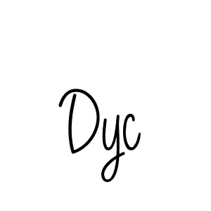 Dyc stylish signature style. Best Handwritten Sign (Angelique-Rose-font-FFP) for my name. Handwritten Signature Collection Ideas for my name Dyc. Dyc signature style 5 images and pictures png