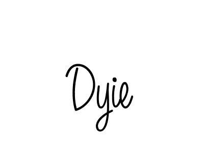 Use a signature maker to create a handwritten signature online. With this signature software, you can design (Angelique-Rose-font-FFP) your own signature for name Dyie. Dyie signature style 5 images and pictures png